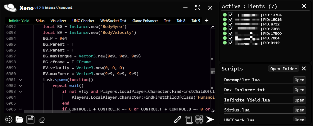 Xeno v1.2.0 Interface